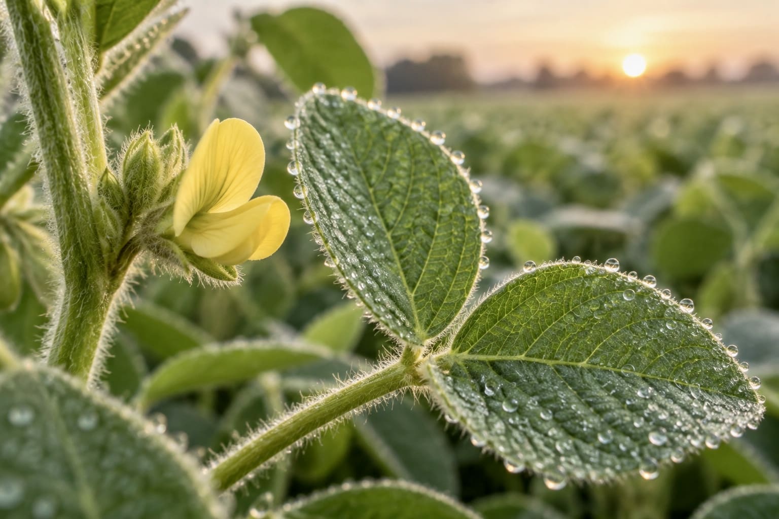 Transpiração diferencial em soja: flores e vagens